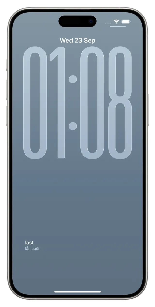 Chamate-woordenschatwidget op het toegangsscherm van de iPhone